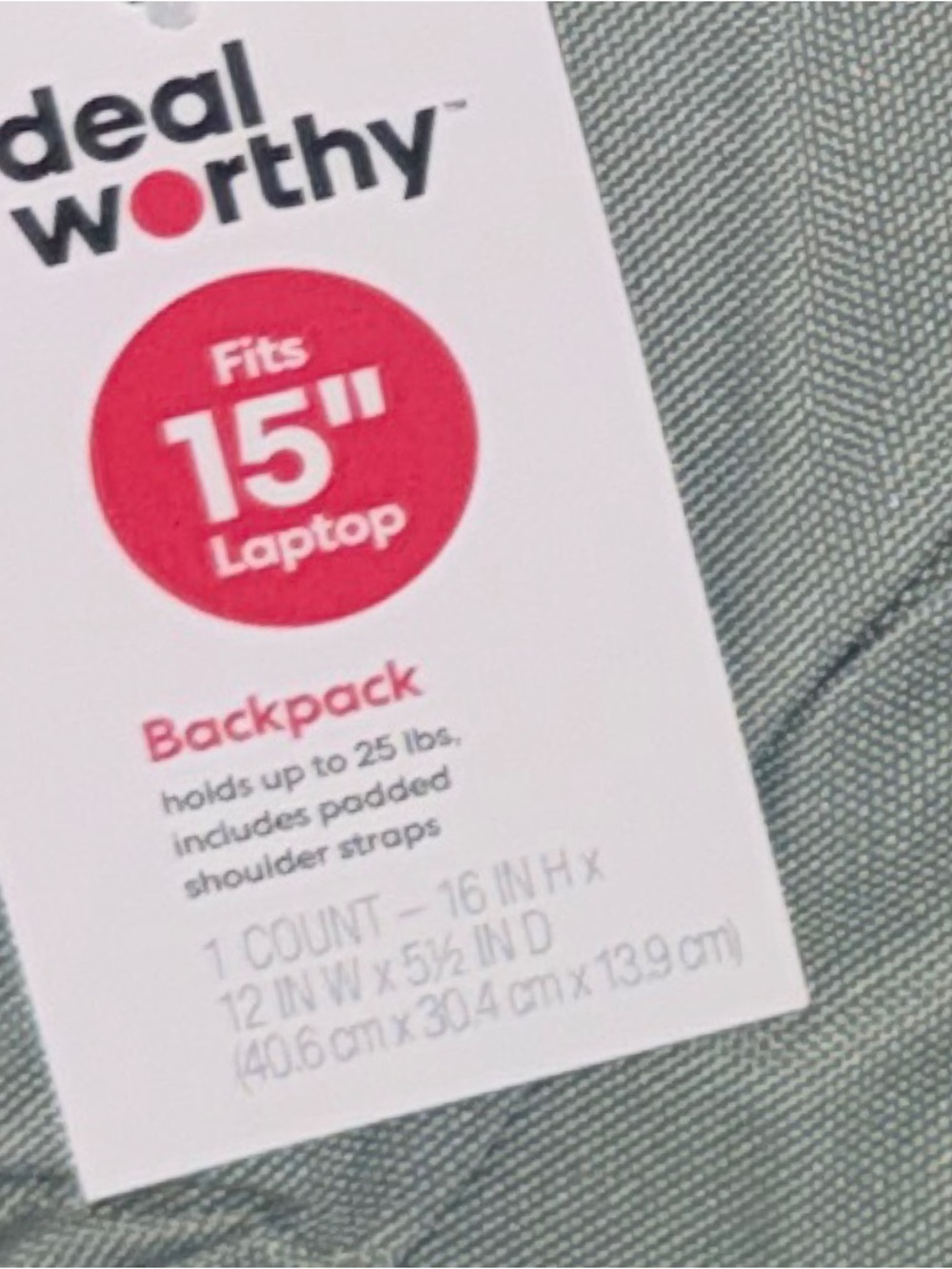 23L Backpack - Dealworthy ~ Sage Green
New With Tag - Picture 4 of 4